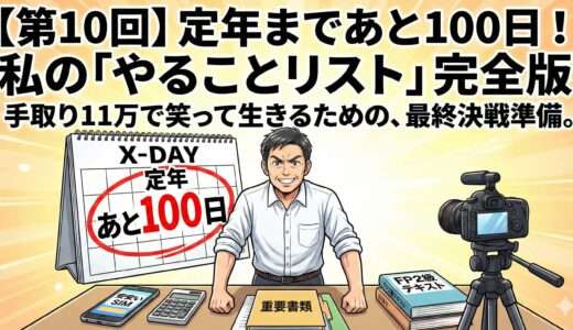 定年まであと100日！手取り11万で笑って生きるための「やることリスト」完全版