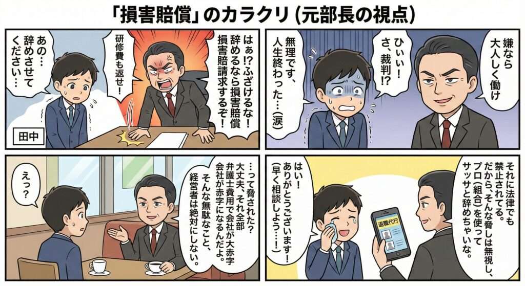 「辞めるなら損害賠償だ！」と脅された君へ。38年勤めた元管理職が教える「その請求が100%通らない理由」